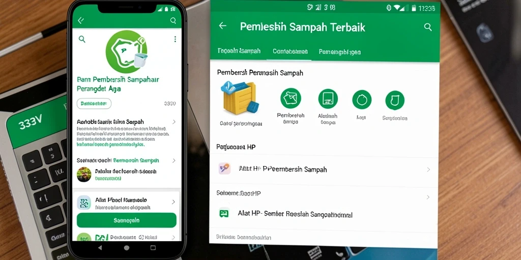 Tampilan antarmuka 333V untuk pembersihan sampah yang efisien.
