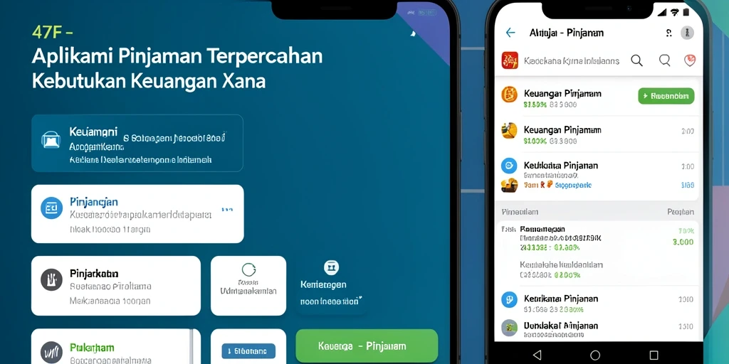 Tampilan antarmuka 47F yang sederhana dan user-friendly untuk pinjaman.