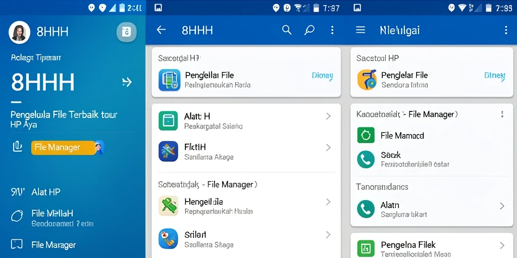 Tampilan antarmuka aplikasi File Manager 8HHH yang user-friendly.