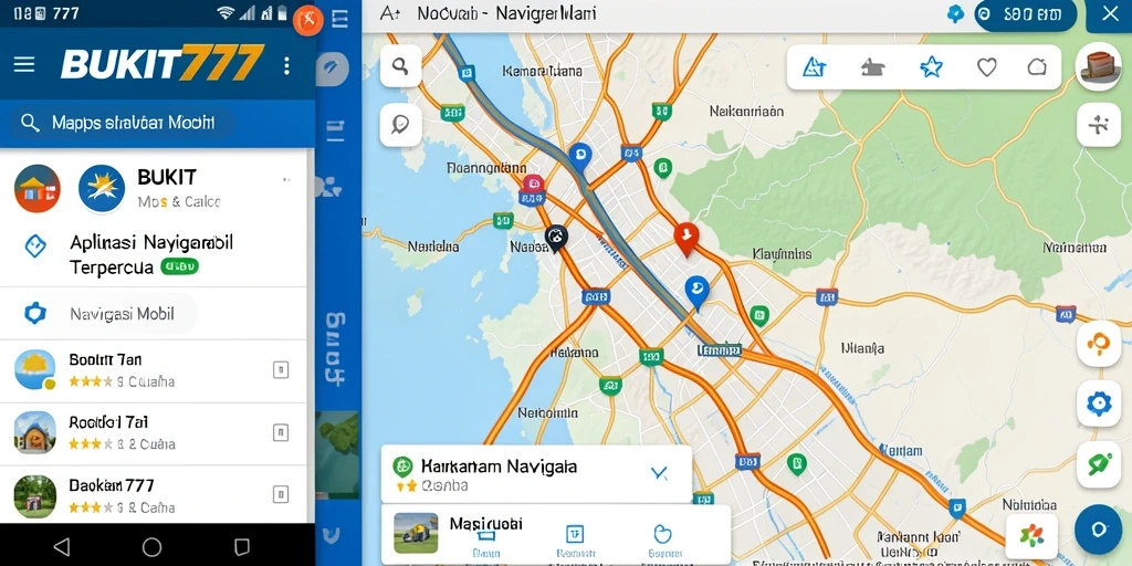 Tampilan antarmuka BUKIT777 untuk Navigasi Mobil yang jelas dan intuitif.