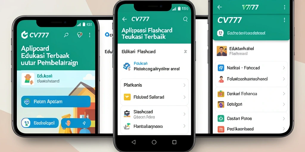 Antarmuka user-friendly CV777 untuk pembelajaran Flashcard yang menarik.