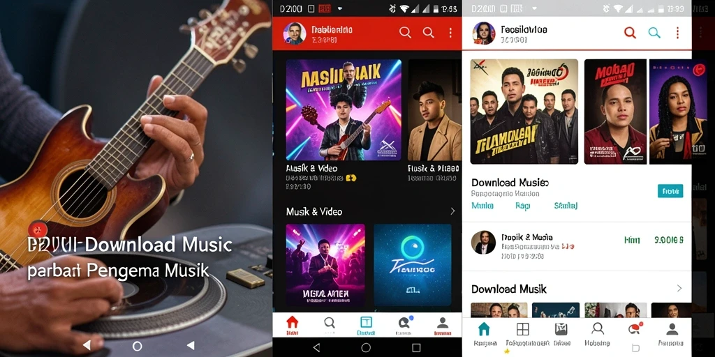 Tampilan antarmuka D200M yang menarik dan mudah digunakan untuk Download Musik.