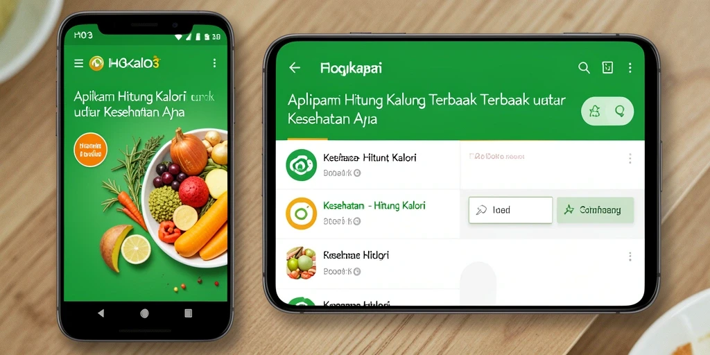 Tampilan antarmuka aplikasi HO3 untuk menghitung kalori dengan mudah.