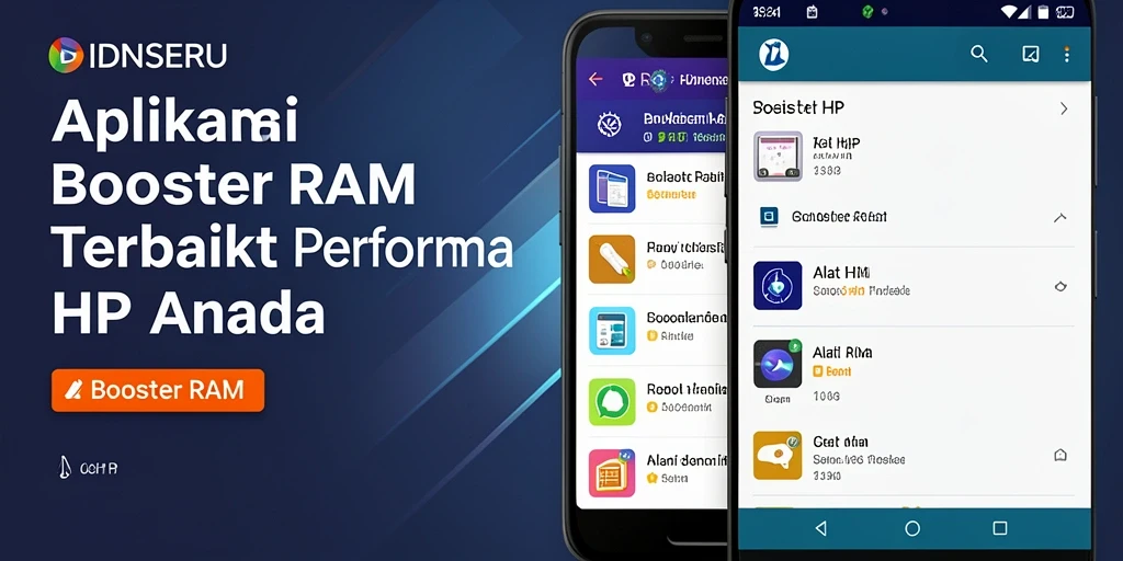 Tampilan antarmuka aplikasi IDNSERU untuk optimasi RAM.