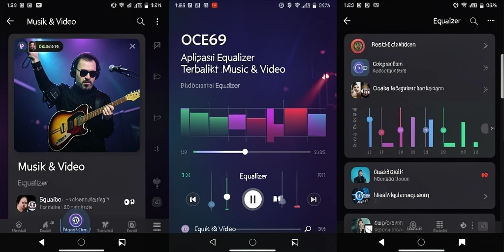Antarmuka OCE69 yang menarik dan fungsional untuk pengaturan Equalizer.