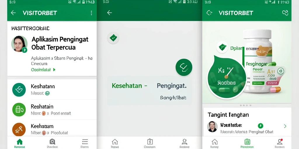 Tampilan antarmuka VISITORBET untuk pengingat obat yang efektif.