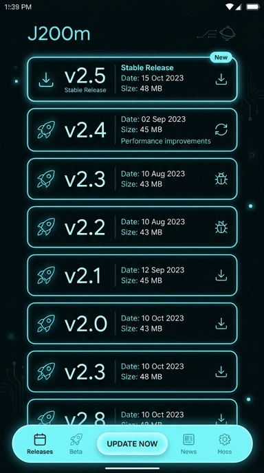 Riwayat Versi j200m untuk Pengguna Android